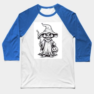 scary witch on white background Baseball T-Shirt